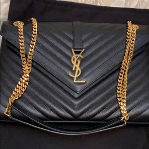 Saint Laurent V flap Envelope chain bag